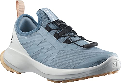 Salomon Sense Flow unisex-niños Zapatos de trail running, Azul (Ashley Blue/White/Almond Cream), 33 EU