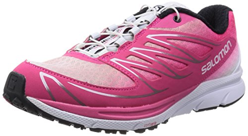 Salomon Sense Manatra 3, Zapatillas de Trail Running Mujer, Rosa (Hot Pink/White/Black), 37 1/3 EU