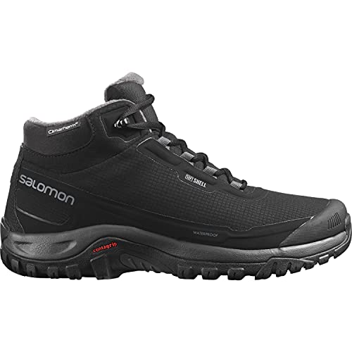 Salomon Shelter Climasalomon Waterproof (impermeable) Hombre Zapatos de invierno, Negro (Black/Ebony/Black), 42 ⅔ EU