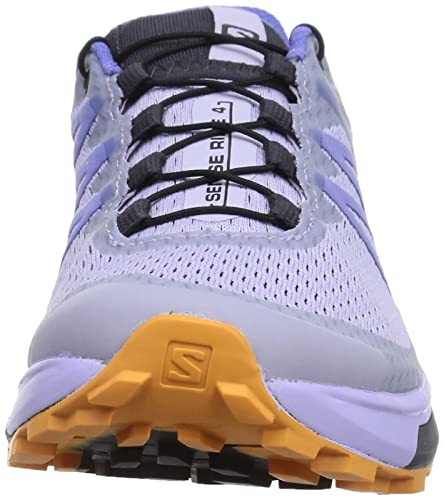 SALOMON Shoes Sense Ride 4 W, Zapatillas de Trail Running Mujer, Purple Heather/Ebony/Blazing Orange, 45 1/3 EU