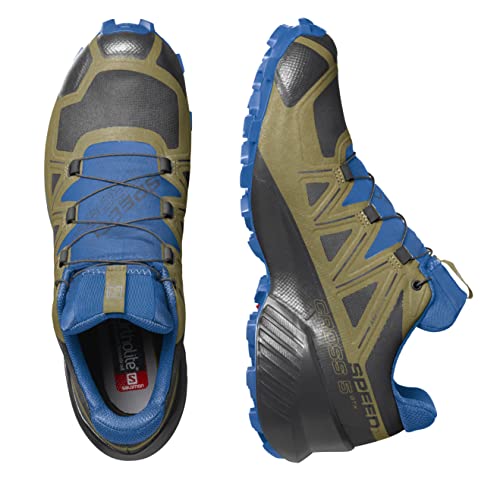 SALOMON Shoes Speedcross 5 GTX, Zapatillas de Running Hombre, Black/Green Moss/Skydiver, 47 1/3 EU
