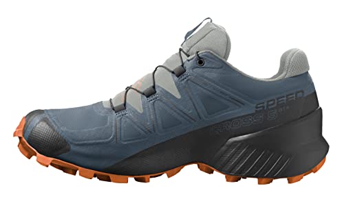 SALOMON Shoes Speedcross 5 GTX, Zapatillas de Senderismo Hombre, Mallard Blue/Wrought Iron/Vibrant O, 40 2/3 EU