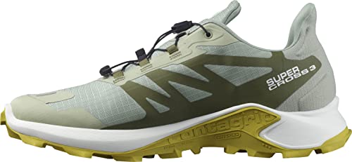 SALOMON Shoes Supercross 3, Zapatillas de Running Hombre, Wrought Iron/White (Pantone Bright, 42 EU