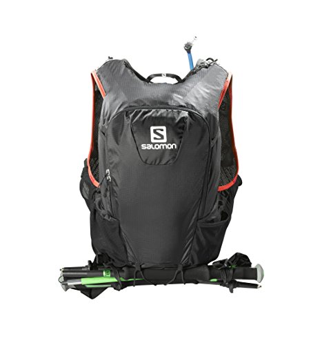 SALOMON Skin Pro 10 Set Backpack, Unisex Adulto, Negro (Black/Bright Red), 10 L