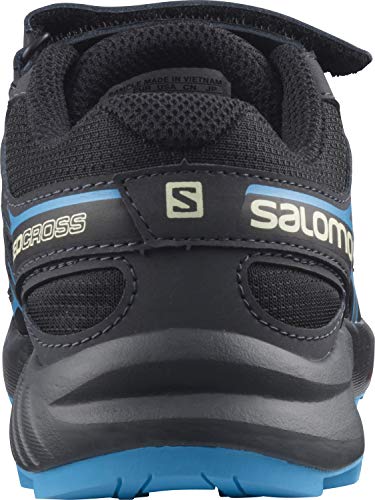 Salomon Speedcross Bungee Kids unisex-niños Zapatos de trail running, Negro (Black/Ebony/Hawaiian Ocean), 26 EU