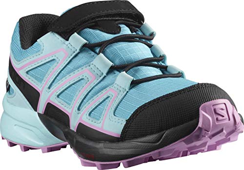 Salomon Speedcross Climasalomon Waterproof (impermeable) Kids unisex-niños Zapatos de trail running, Azul (Scuba Blue/Tanager Turquoise/Orchid), 28 EU