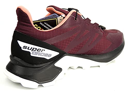 Salomon Supercross Blast GTX, Zapatillas para Correr Mujer, Winetasting/Black/Burnt Coral, 40 EU
