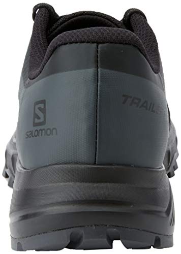 Salomon Trailster 2 Hombre Zapatos de trail running, Negro (Black/Black/Magnet), 49 ⅓ EU