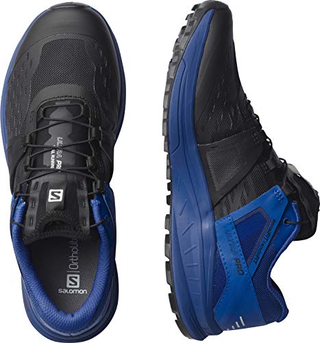 SALOMON Ultra/Pro, Zapatillas de Trail Running Hombre, Black/Turkish Sea/Pearl Blue, 44 EU