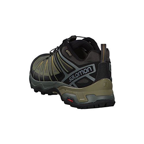 Salomon X Ultra 3 Gore-Tex (impermeable) Hombre Zapatos de trekking, Gris (Castor Gray/Beluga/Green Sulphur), 40 EU
