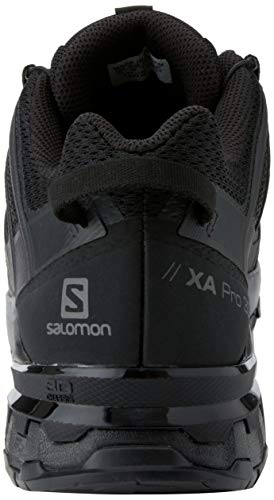 Salomon XA Pro 3D V8 Wide Hombre Zapatos de trail running, Negro (Black/Black/Black), 40 EU