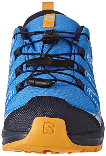 Salomon XA Pro V8 Climasalomon Waterproof (impermeable) unisex-niños Zapatos de trail running, Azul (Palace Blue/Navy Blazer/Butterscotch), 31 EU