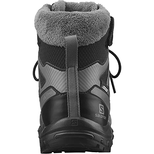 Salomon XA Pro V8 Winter Climasalomon Waterproof (impermeable) unisex-niños Zapatos de trail running, Negro (Black/Phantom/Quiet Shade), 36 EU