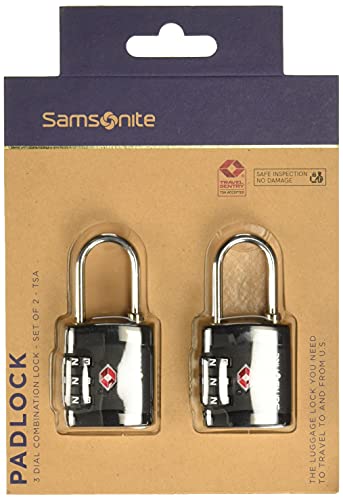 Samsonite Global Travel Accessories - Three Dial TSA Combi Candado para Equipaje 7 Centimeters 1 Negro (Black)