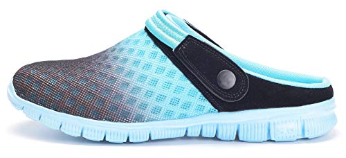 Sandalias de Playa Hombre Mujer,Zuecos de Sanitarios Zapatillas Ligeros Respirable Zapatos Verano,Cielo azul 38