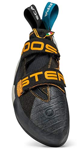 Scarpa Booster, Zapatillas de Escalada Hombre, Black-Orange FZC, 40.5 EU