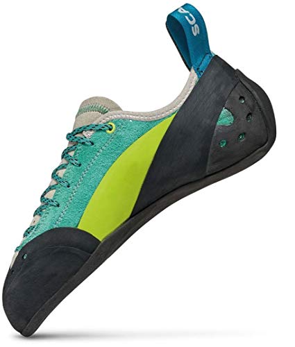 Scarpa Maestro Eco WMN, Zapatillas de Escalada Mujer, Green Blue FY, 35 EU
