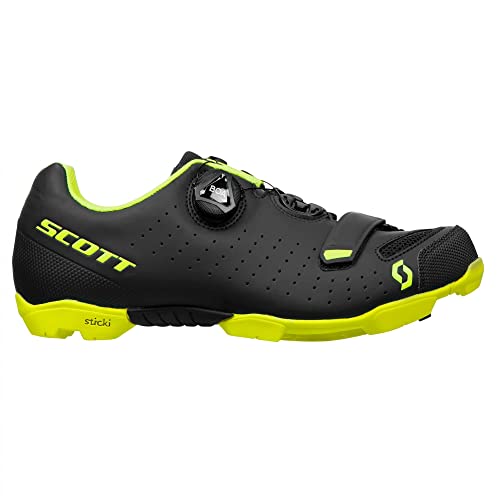 Scott MTB Comp Boa 2020 - Zapatillas de ciclismo, color negro y amarillo, Hombre, Color negro mate Sulphur amarillo., 42