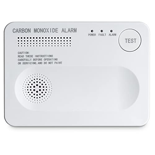 SEBSON Detector Monoxido de Carbono con Indicador de Estado LED, Alimentado por Baterías, Alarma de CO con Botón de Prueba y Autoprueba - Certificado EN 50291