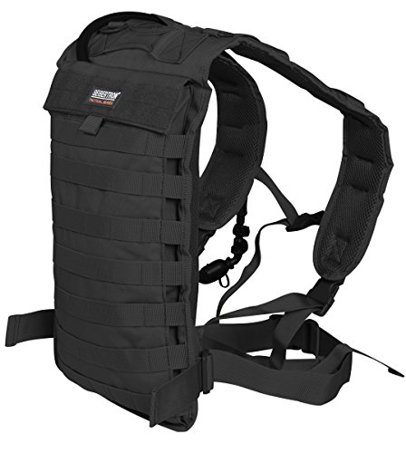 Seibertron Tactical Molle Hydration Carrier Pack Backpack Great for Outdoor Sports of Running Hiking Camping Cycling Motorcycle Fit for 2L or 2.5L Water Bladder(Not Included) Black