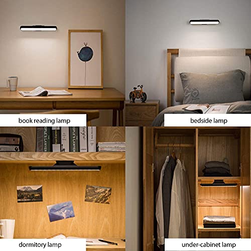 Semlos Barra de luz LED, Lámparas de Lectura USB Recargables con Batería, Lámpara Táctil de Atenuación Continua para el Estudio en el Dormitorio Junto a la Cama