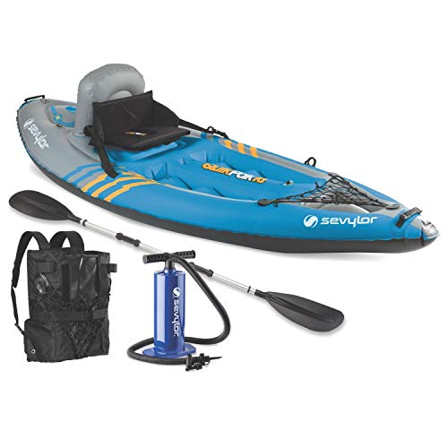 SEVYLOR 2000014137 Quikpak K1 Kayak para una Persona, Unisex Adulto, Azul, 8'7" x 3'