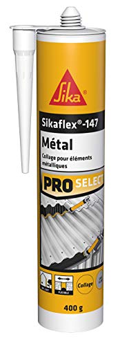 Sika flex 147 metal gris claro - Pegamento polimérico especial de metal - Masilla para todos los metales, interior y exterior, 290 ml