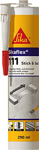 Sikaflex-111 Stick & Seal, Blanco, Adhesivo y sellador flexible, masilla multiuso,juntas interiores y exteriores, 290ml