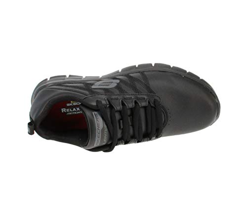Skechers Sure Track-Erath-II, Zapatillas Mujer, Negro (Blk Black Leather), 41 EU