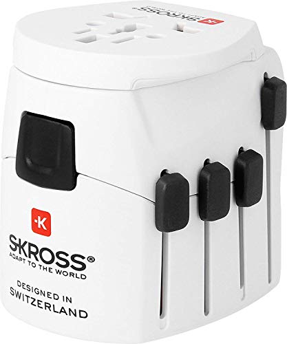 Skross PRO - World Universal Universal Color blanco adaptador de enchufe eléctrico - Adaptador para enchufe (58 mm, 72 mm, 67 mm, 182 g, 150 mm, 150 mm)