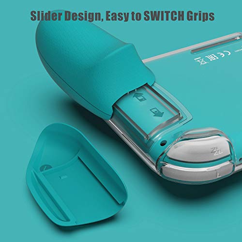 Skull & Co. GripCase Lite Bundle: una cómoda funda protectora con agarres reemplazables [para todos los tamaños de manos] para Nintendo Switch Lite- Azul
