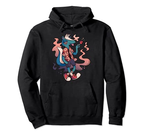 Skunk Eating Sweet Lollipop Shoes Candy Sudadera con Capucha