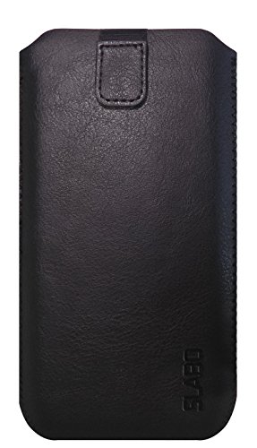 Slabo Cubierta Protectora para Samsung Galaxy S22 Ultra Estuche de Bolsa Protectora con Cierre magnético Hecho de Cuero de PU - Negro | Black