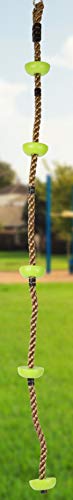 Small Foot 10877 Cuerda de Escalada para Parque Infantil, Material Resistente a la Intemperie, con Gancho de Seguridad y peldaños a Partir de 3 años