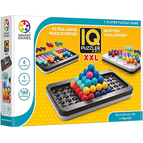 SmartGames- Smart Games-IQ Puzzler Pro XXL, Puzzle Logica, Rompecabezas Niños Extragrande, Juegos Infantiles, Juguetes educativos, Regalos Divertidos, Multicolor (SG455XL)