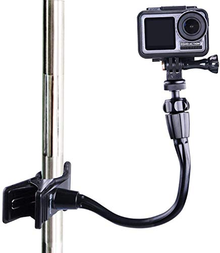 Smatree Webcam Soporte, Soporte de Pinza Flexible para Cuello de Cisne Compatible con Logitech Webcam C925e C922x C922 C930e C930 C920 C615, GoPro Hero 10,9,8,7,6,5, 4, 3, 3, 2, 1, (1/4 Rosca)