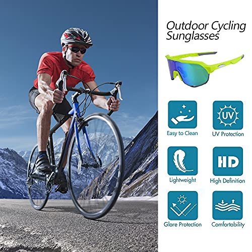 smtfcty Gafas polarizadas al aire libre, gafas de ciclismo fotocromáticas, UV400 Dust - proof Belt 2 lentes intercambiables y funda para gafas de montaña para hombre, gafas de ciclismo y mujer
