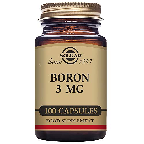 Solgar | Boro cápsulas vegetales fáciles de tragar | 3 mg por cápsula | Envase 100 cápsulas