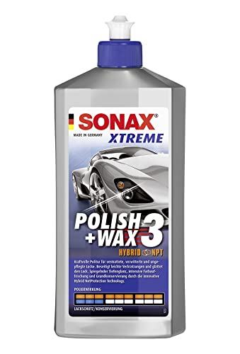 SONAX XTREME Polish+Wax 3 Hybrid NPT (500 ml) pulimento y cera para pinturas mate, desgastadas y no cuidadas | N.° 02022000-544