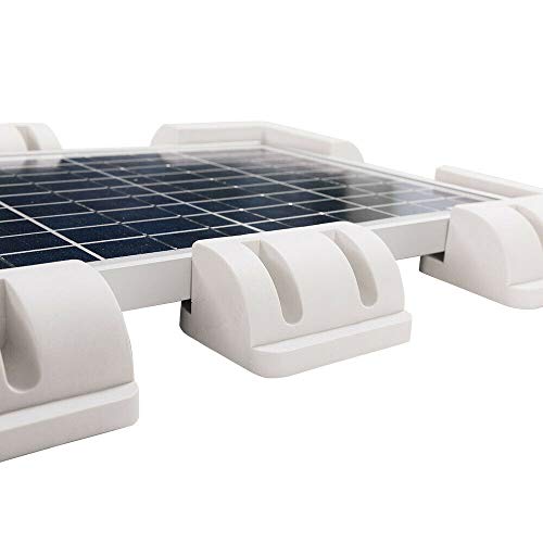 Soporte de Montaje de Panel Solar de 6 Piezas Rectángulo Blanco Soporte de Esquina de Montaje Libre para Esquinas, Botes, Vehículos Marinos, Caravanas