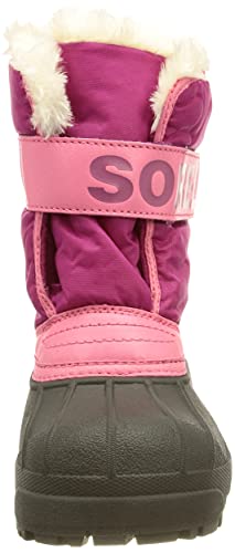 Sorel Niños Unisex Botas de invierno CHILDRENS SNOW COMMANDER, Color: Rosa (Tropic Pink, Deep Blush), Talla: 28