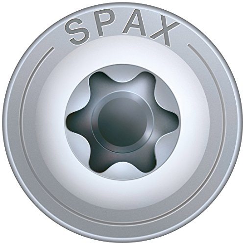 SPAX 251010801605 - Tornillo para madera, 8,0 x 160 mm, 50 unidades, T-Star Plus, cabeza de plato, rosca parcial, 4CUT, Wirox A3J, 0251020801605, 10