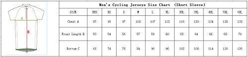 Sports Wear Ciclismo Maillot, Hombres Jersey + Pantalones Cortos Babero Mangas Cortas de Ciclismo Ropa Maillot Transpirable para Deportes al Aire Libre Ciclo Bicicleta