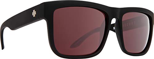Spy Optic Discord Gafas de sol planas polarizadas (negro - Happy Rose Polar con espejo espectra de plata clara)