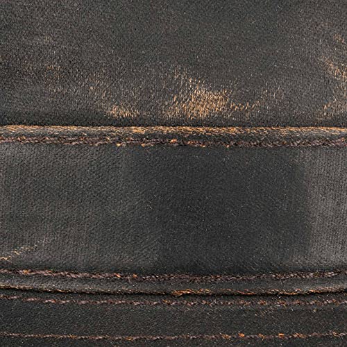 Stetson Trilby de Tela Odessa Hombre - Sombrero Oilskin Moda con Forro, Ribete, Ribete Verano/Invierno - L (58-59 cm) marrón