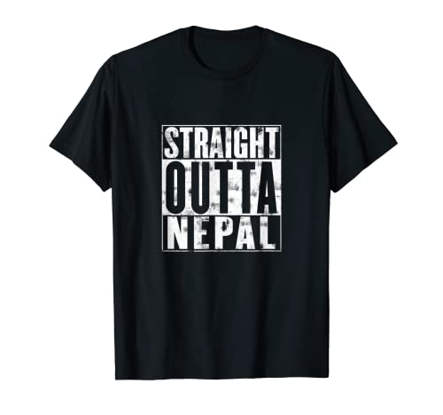 Straight Outta Nepal Montañismo Regalo Camiseta