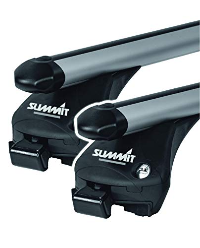 Summit SUP-957 - Baca integrada para Coches, con rieles corredizos (Aluminio, 2 Unidades)