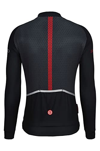 SUNDRIED Camiseta de Ciclismo de Manga Larga para Mujer Camiseta de Ciclismo de Carretera Camiseta de Ciclismo de montaña (Negro, M)