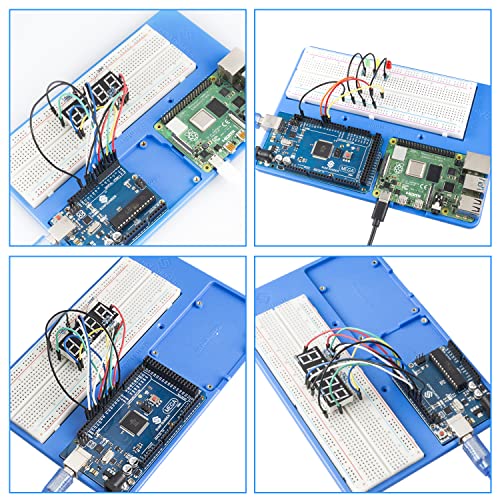 SunFounder RAB Holder Base Plate Case con Patas de Goma para Compatible con Arduino R3 Mega, Raspberry Pi 4B 3B + 3B 2B 1 Modelo B 1A y 400 800 Puntos Protoboard