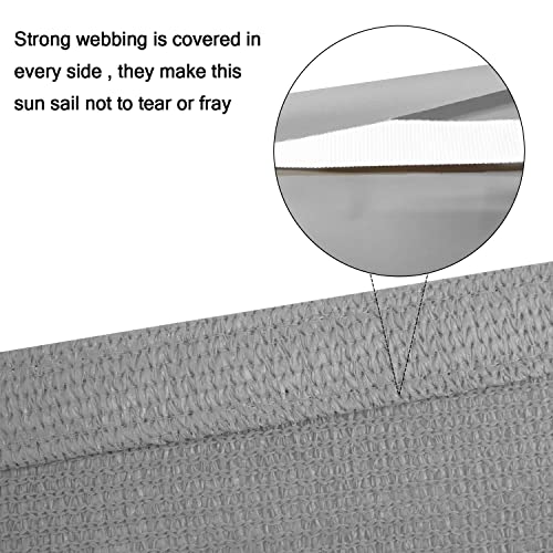 SUNNY GUARD Toldo Vela de Sombra Cuadrado 2x2m HDPE Transpirable protección UV para Patio, Exteriores, Jardín, Color Crema